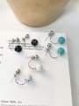 thumb Sterling silver synthetic turquoise earrings 0