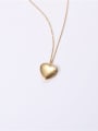 thumb Titanium With Gold Plated Simplistic  Smooth  Heart Locket Necklace 0