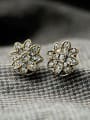 thumb Alloy Retro Flower Rhinestones stud Earring 3