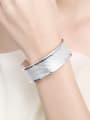 thumb Simple Silver Plated Opening Bangle 1