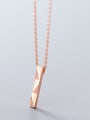 thumb 925 Sterling Silver With Rose Gold Plated Simplistic Irregular Necklaces 1