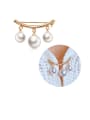 thumb Alloy With Artificial Pearl  Simplistic Irregular Brooches 0