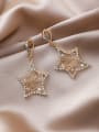 thumb Alloy With Gold Plated Simplistic Star Drop Earrings 3
