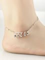 thumb Simple Little Bells Platinum Plated Anklet 1