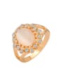 thumb Retro style Opal stone Rhinestones Flowery Alloy Ring 0
