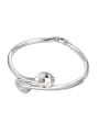 thumb Simple austrian Crystals Little Leaves Alloy Bangle 1