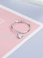 thumb 925 Silver Elegant Heart Zircon Ring 2