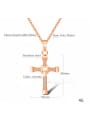 thumb Stainless Steel With Rose Gold Plated Personality Cross Necklaces 2