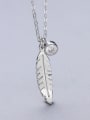 thumb S925 Silver Feather Necklace 3