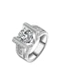 thumb Fashion Cubic White AAA Zirconias Copper Ring 0