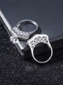 thumb Exquisite Platinum Plated Geometric Shaped Glass Bead Ring Set 2