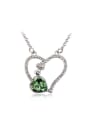 thumb Fashion Heart shaped Crystal Rhinestones Necklace 2