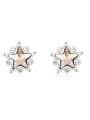 thumb Fashion Shiny Star austrian Crystals Alloy Stud Earrings 3