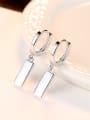 thumb 925 Sterling Silver With Platinum Plated Simplistic Geometric Clip On Earrings 1