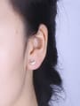 thumb 925 Silver Swan Shaped Zircon stud Earring 1