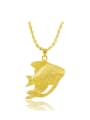 thumb Exquisite 24K Gold Plated Fish Shaped Necklace 0