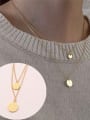 thumb Titanium With Gold Plated Fashion Round Multi Strand Necklaces 1