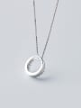 thumb S925 Silver Simple Round Necklace With CZ 3