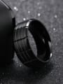 thumb Simple Titanium Black Smooth Ring 2