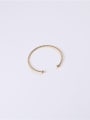 thumb Titanium With Gold Plated Simplistic IGrain winding twisted open bracelet 1