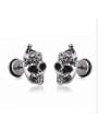 thumb Stainless Steel With Personality Skull Stud Earrings 0