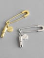 thumb 925 Sterling Silver With Gold Plated Personality Irregular Drop Earrings 0