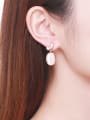 thumb Simply Style Oval Shaped Zircon drop earring 1