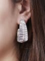 thumb Delicate Platinum Plated Round Shaped Earrings 1