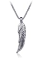 thumb Stainless Steel With Antique Silver Plated Fashion wing Necklaces 0