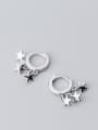 thumb 925 Sterling Silver With Silver Plated Fashion Star Clip On Earrings 1