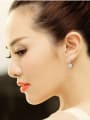 thumb Shining Double Zircons Temperaments Stud Earrings 1