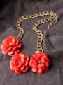 thumb Flower-shape Alloy Sweater Necklace 2