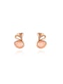 thumb Exquisite Swan Shaped Opal Stone Stud Earrings 1
