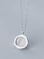 thumb 925 Sterling Silver With Platinum Plated Simplistic Animal Cat Necklaces 3