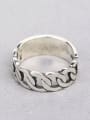 thumb Personalized Silver Letter Chain Ring 0