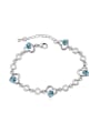 thumb Simple Heart austrian Crystals Alloy Bracelet 4