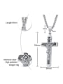 thumb Stainless Steel With Two-color plating Personality Cross Necklaces 1