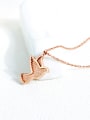 thumb Titanium With Rose Gold Plated Simplistic Insect Little Bird Necklaces 2