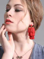 thumb Fashion Red Polyester Exaggerate Drop Earrings 1
