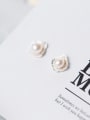 thumb High Quality Flower Shaped Artificial Pearl Stud Earrings 2