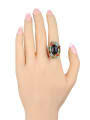 thumb Personalized Colorful Resin stones Gold Plated Alloy Ring 1