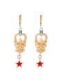thumb Retro Style Personality Gold Plated Women Drop Earrings 0