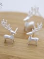 thumb 925 Sterling Silver With 18k White Gold Plated Cute Elk Pendant Necklace 1