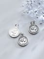 thumb 925 Sterling Silver With Antique Silver Plated Trendy Round portrait Charms 2