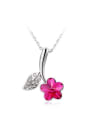 thumb Fashion Leaf Flowery Austria Crystal Necklace 2