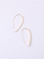 thumb Titanium With Gold Plated Simplistic Chain Hook Earrings 4