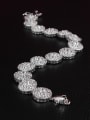 thumb Exquisite 18K White Gold Plated Round Shaped Zircon Bracelet 1