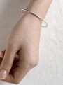 thumb 925 Sterling Silver With Platinum Plated Simplistic Beads tube Bracelets 1