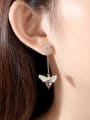 thumb Copper With Cubic Zirconia  Delicate Butterfly Stud Earrings 0