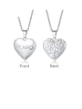 thumb Stainless Steel With Platinum Plated Simplistic Heart Necklaces 0